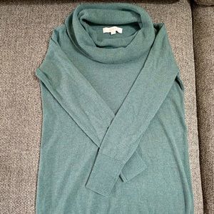 Loft XS Maternity Green Cowl Neck Sweater